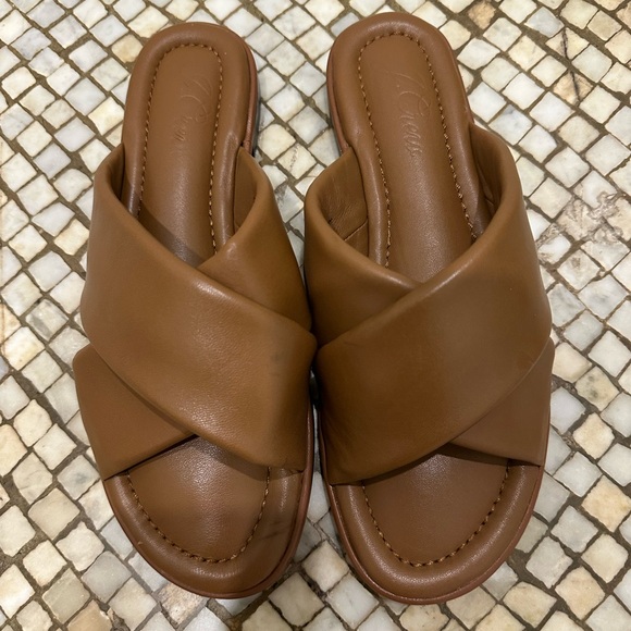 J. Crew Shoes - J. Crew Menorca Padded Cross-Strap Leather Sandal